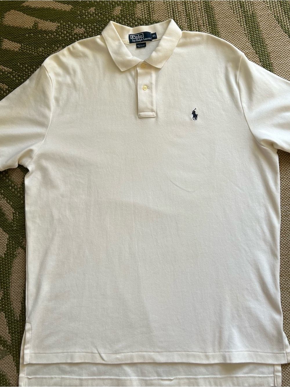 Polo by Ralph Lauren White Polo with Navy Pony size XL